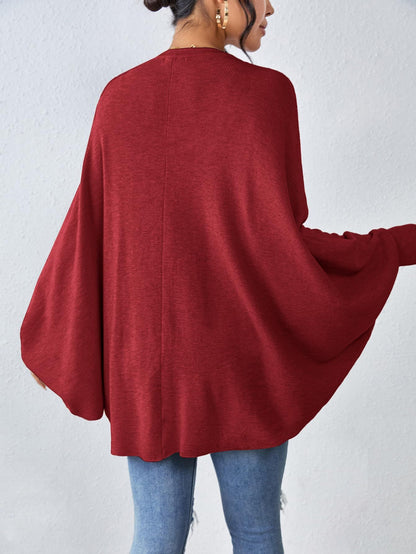 ELESOL 2024 Fall Cardigan Sweaters for Women Oversized Kimono Slouchy Wrap Batwing Sleeve Open Front Outwear Coat