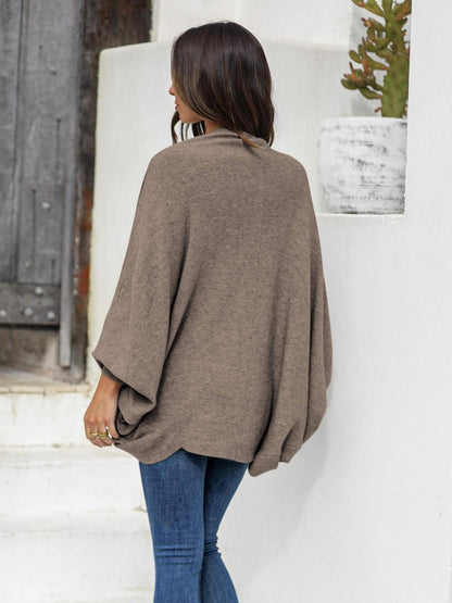 ELESOL 2024 Fall Cardigan Sweaters for Women Oversized Kimono Slouchy Wrap Batwing Sleeve Open Front Outwear Coat