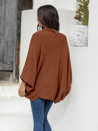 ELESOL 2024 Fall Cardigan Sweaters for Women Oversized Kimono Slouchy Wrap Batwing Sleeve Open Front Outwear Coat