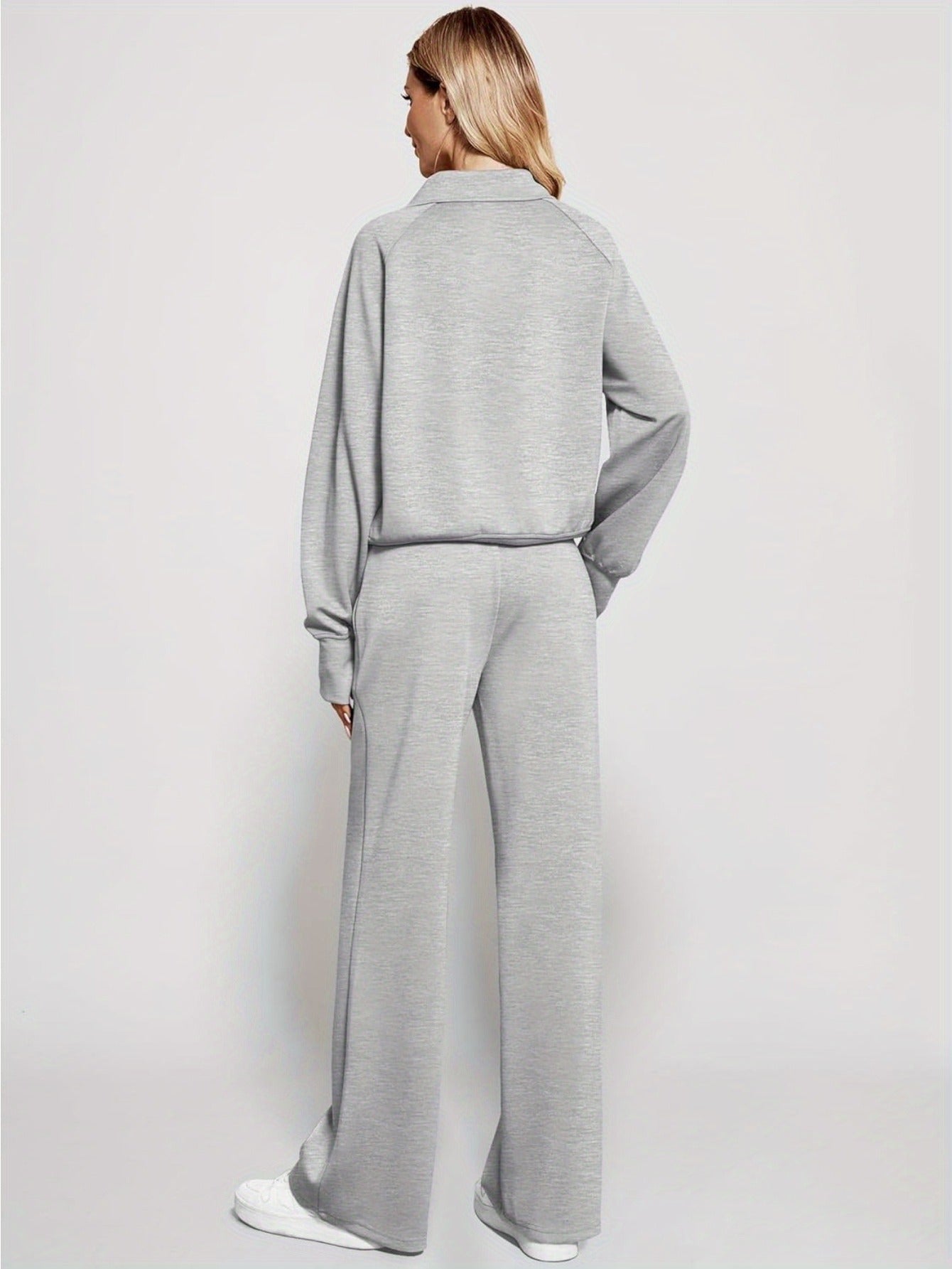 Women 2pcs Outfits Sweatsuit Oversized Sweatshirt Sweatpants Tracksuit Sweat Lounge Matching Set