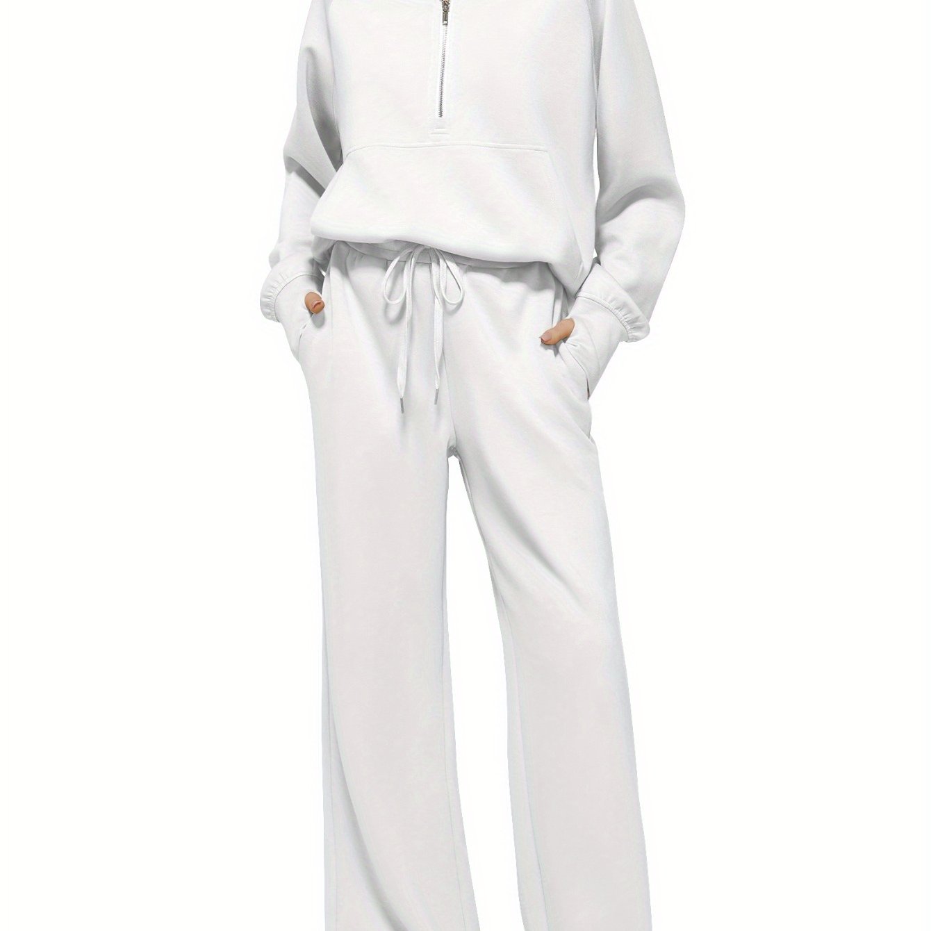 Women 2pcs Outfits Sweatsuit Oversized Sweatshirt Sweatpants Tracksuit Sweat Lounge Matching Set