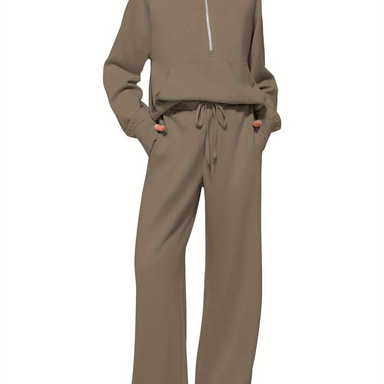 Women 2pcs Outfits Sweatsuit Oversized Sweatshirt Sweatpants Tracksuit Sweat Lounge Matching Set