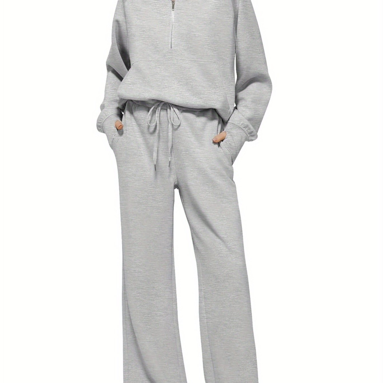 Women 2pcs Outfits Sweatsuit Oversized Sweatshirt Sweatpants Tracksuit Sweat Lounge Matching Set