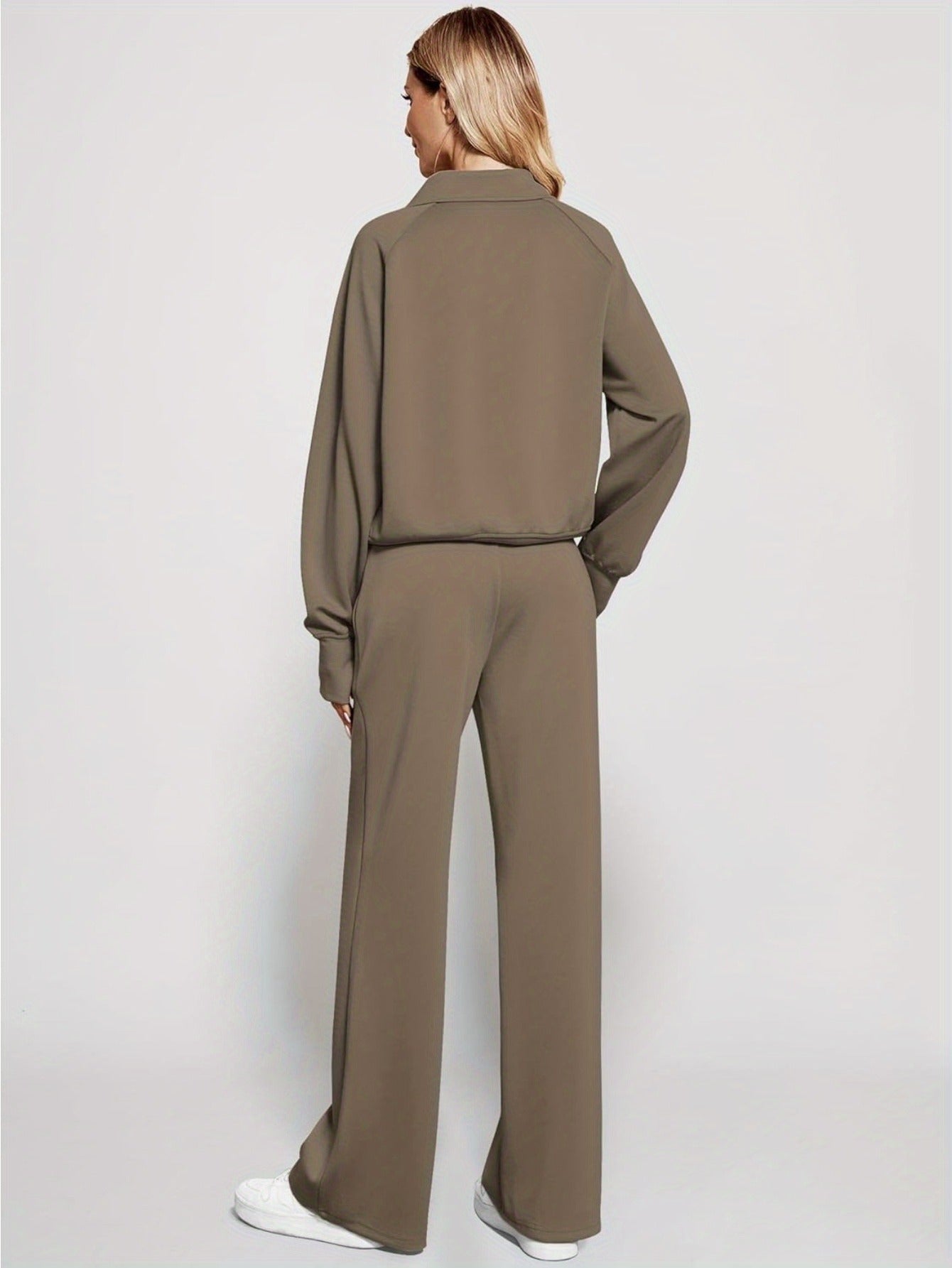 Women 2pcs Outfits Sweatsuit Oversized Sweatshirt Sweatpants Tracksuit Sweat Lounge Matching Set