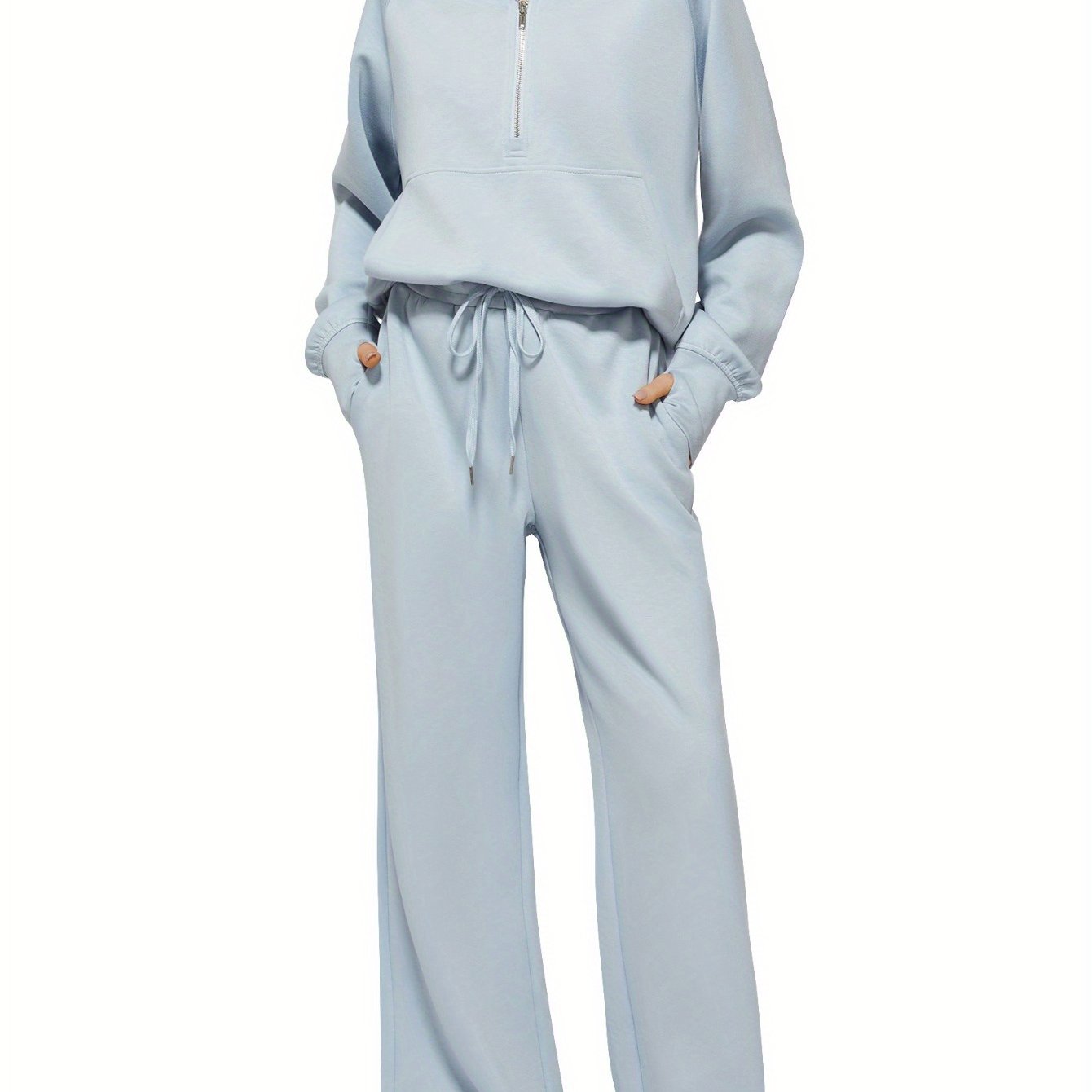 Women 2pcs Outfits Sweatsuit Oversized Sweatshirt Sweatpants Tracksuit Sweat Lounge Matching Set