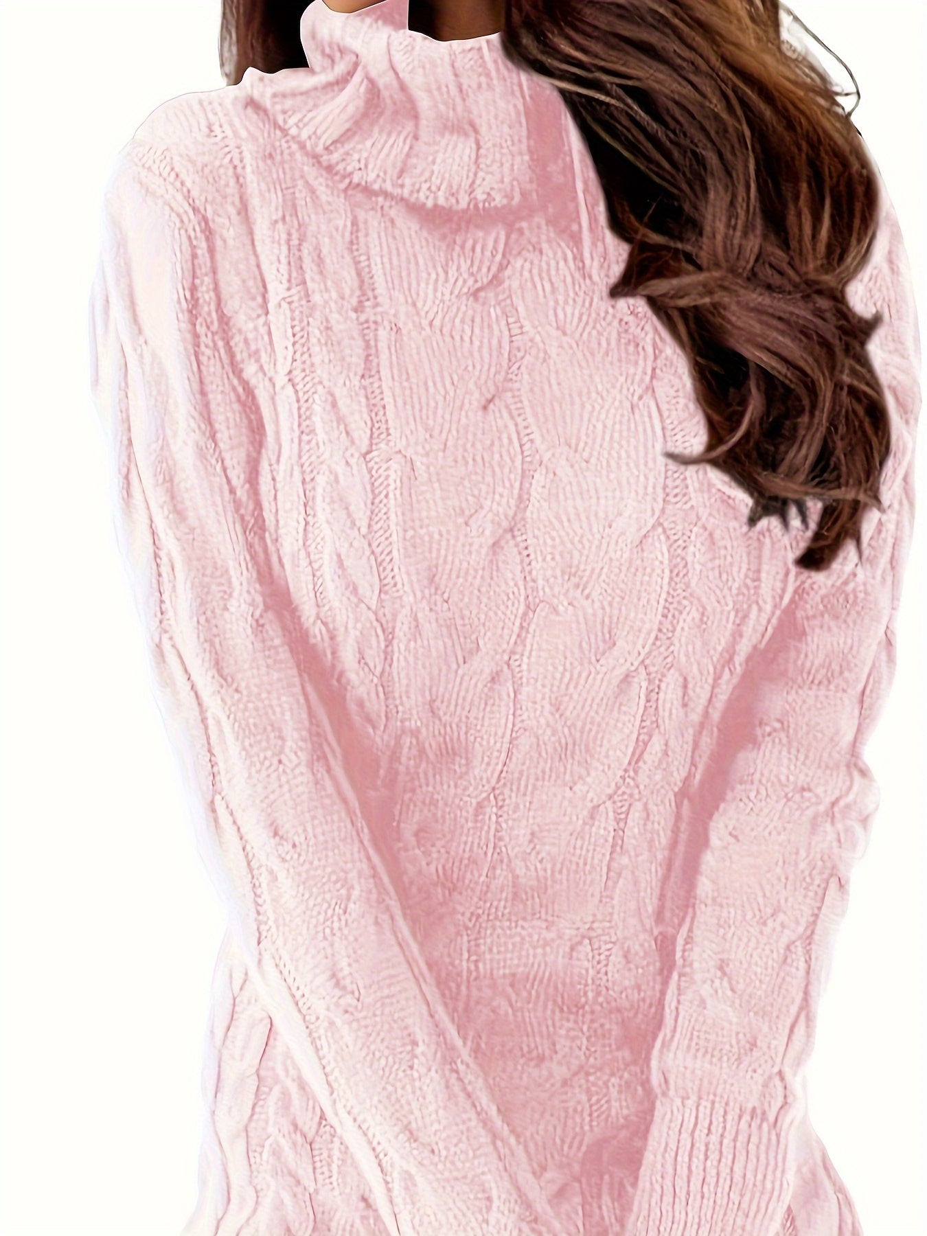 Womens Cable Knit Sweater Dress Sexy Long Sleeve Bodycon Turtleneck Mini Fall Sweaters Dresses