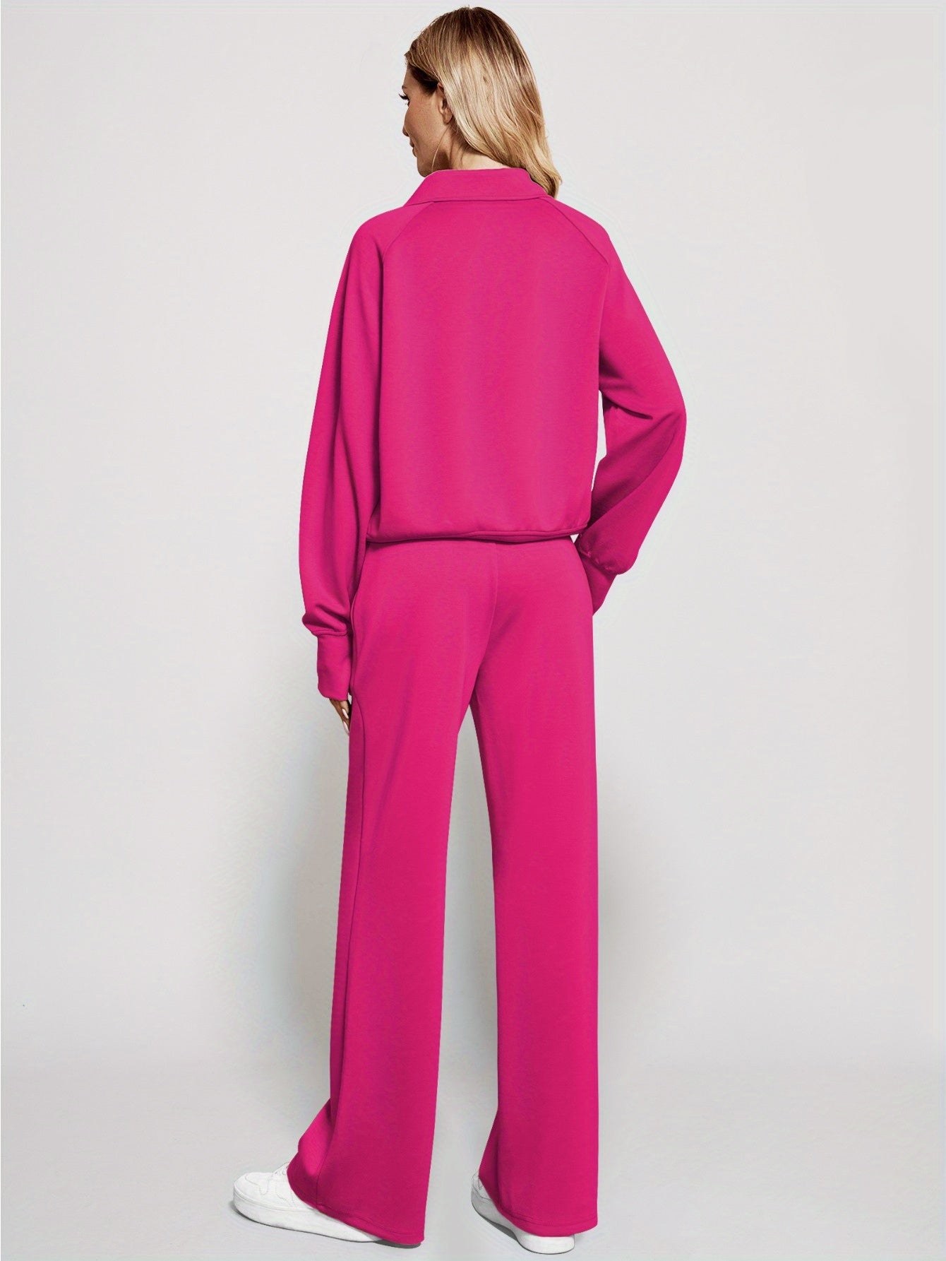 Women 2pcs Outfits Sweatsuit Oversized Sweatshirt Sweatpants Tracksuit Sweat Lounge Matching Set