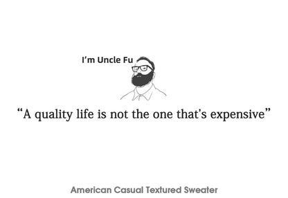 Maden New Vintage Heavyweight Knitted Crew-neck Sweater Brown Warm Pullover Men's Versatile Top for Autumn and Winter Knitwear