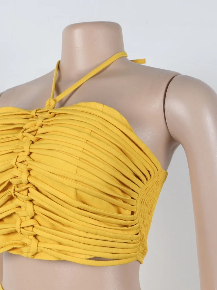 Wmstar Two Piece Outfits Women Pants Sets Wholesale Drawstring Top High Waist Side Zipper Loose Matching Suit Drop Shopping