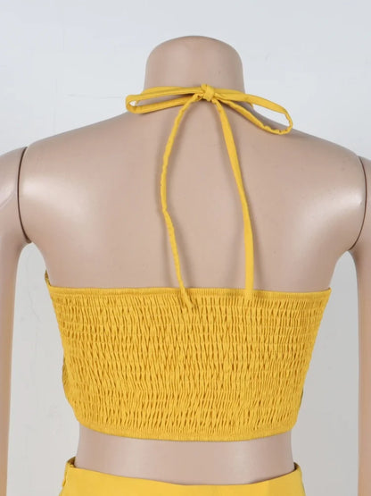 Wmstar Two Piece Outfits Women Pants Sets Wholesale Drawstring Top High Waist Side Zipper Loose Matching Suit Drop Shopping