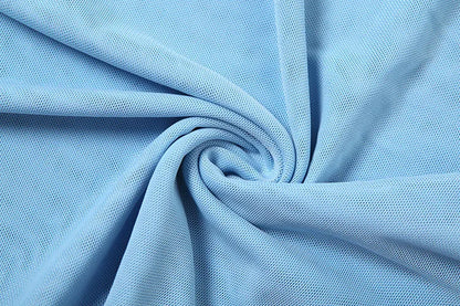 Nibber Vacation See Through Women 2 Piece Set Y2K Halter Swing Collar Seashell Tank Tops+Ruched Waist Skirts Midnight Clubwear