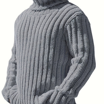 Mens Sweaters Turtleneck Cable Knitted Pullover Long Sleeve Slim Fit Chunky Casual Fall Winter Warm Cardigans
