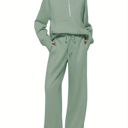 Women 2pcs Outfits Sweatsuit Oversized Sweatshirt Sweatpants Tracksuit Sweat Lounge Matching Set