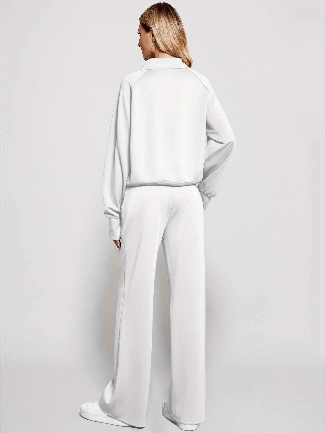 Women 2pcs Outfits Sweatsuit Oversized Sweatshirt Sweatpants Tracksuit Sweat Lounge Matching Set