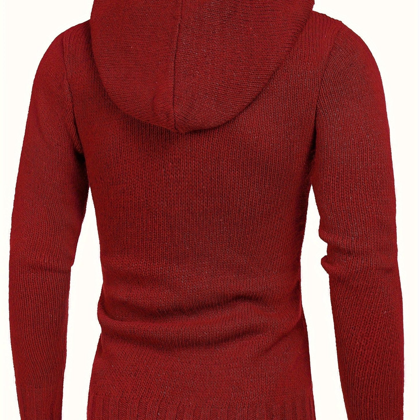 Men's Knitted Hoodies Pullover Casual Long Sleeve Turtleneck Sweaters