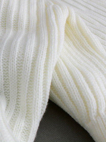 Solid Color Women's Sexy Off-Shoulder Ribbed Sweater - Long Sleeve Cropped Pullover with Medium Stretch, Casual Chic Top for Spring & Fall, Cute Sweaters, Elegant Layering Piece, Breezy Knitwear, Comfortable Fit