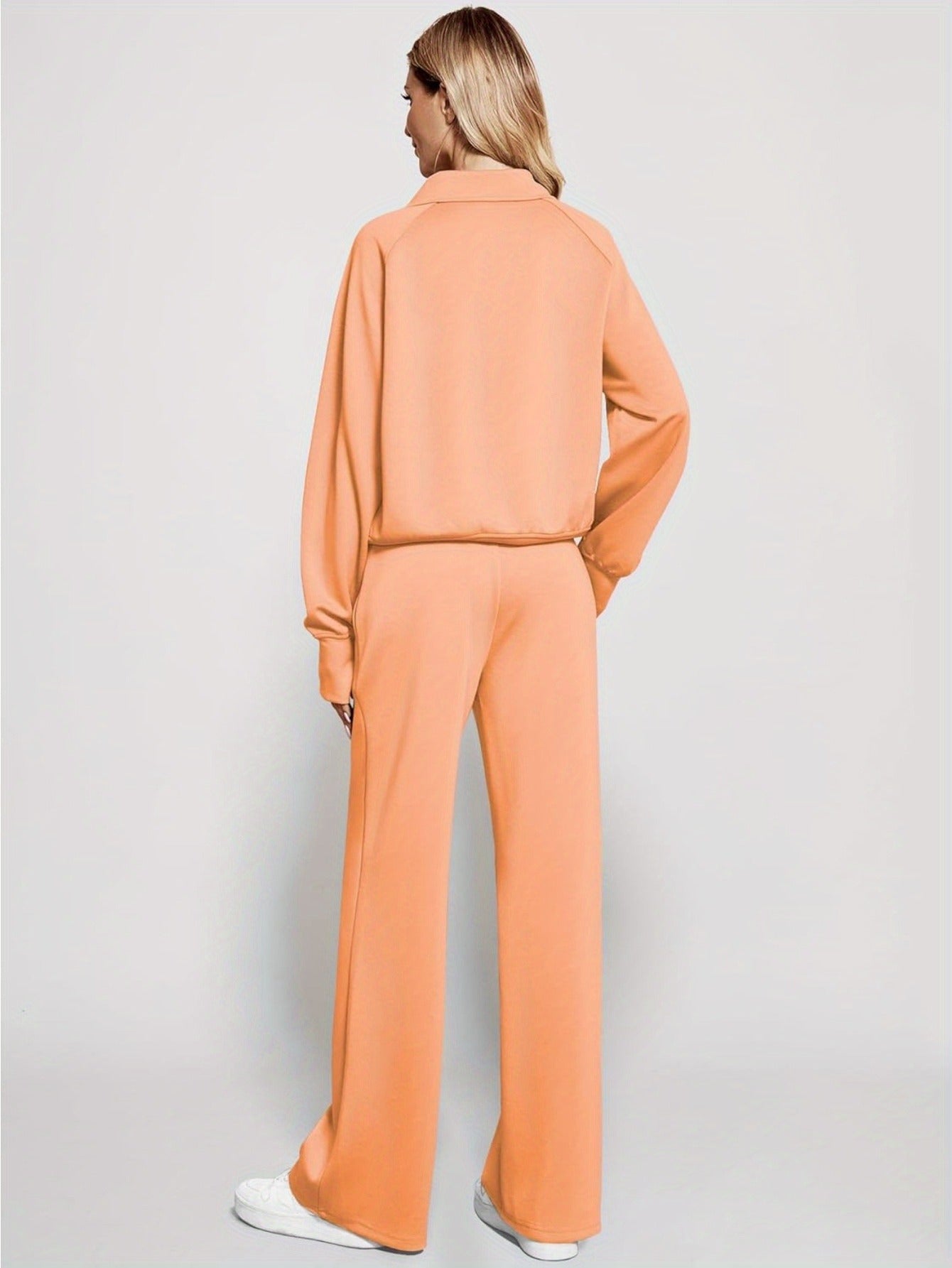 Women 2pcs Outfits Sweatsuit Oversized Sweatshirt Sweatpants Tracksuit Sweat Lounge Matching Set