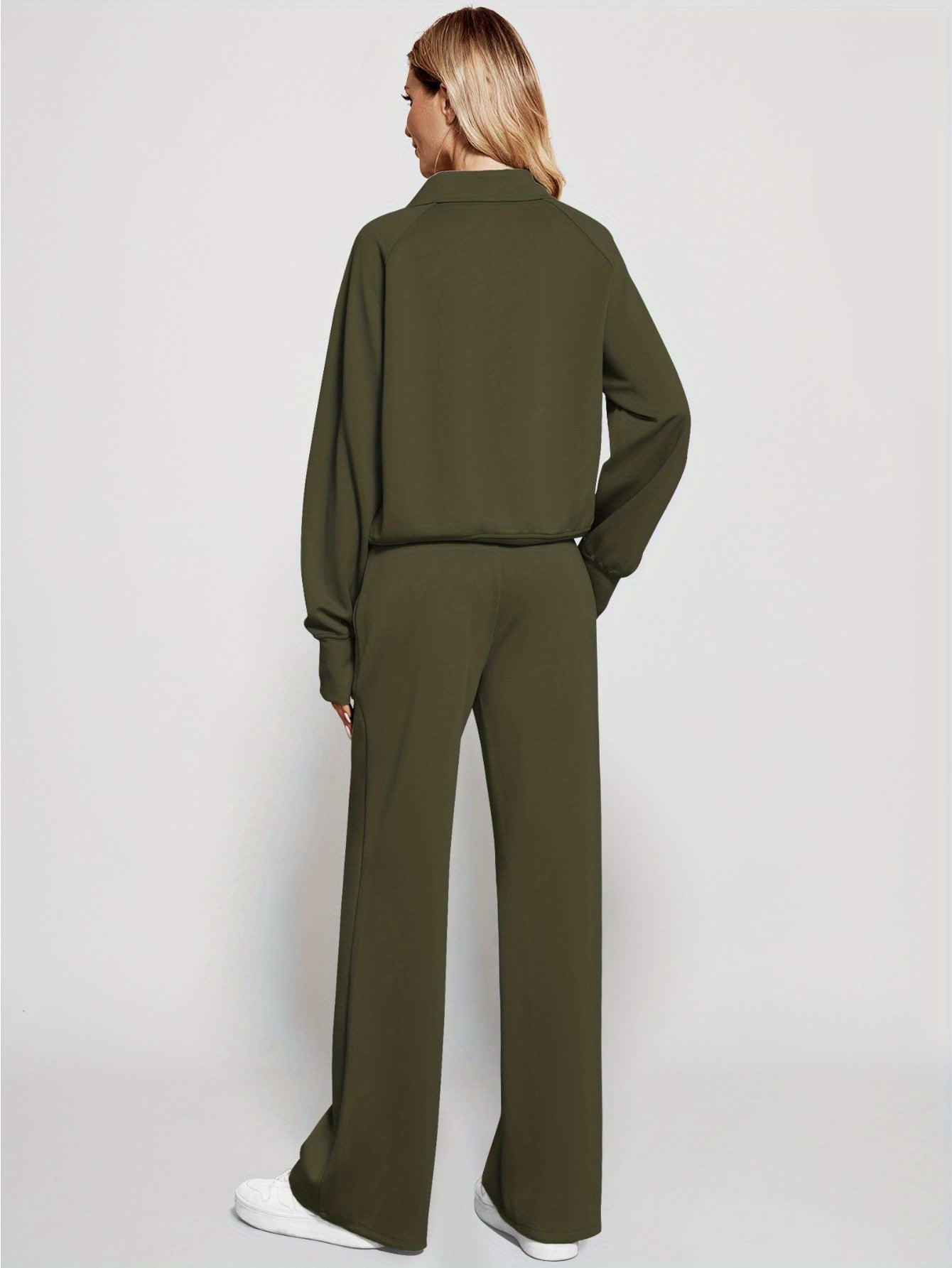 Women 2pcs Outfits Sweatsuit Oversized Sweatshirt Sweatpants Tracksuit Sweat Lounge Matching Set