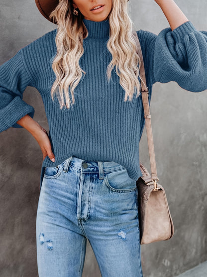 Womens Turtleneck Oversized Sweaters Chunky Long Sleeve Loose Casual Pullover Slouchy Knit Jumper Tops