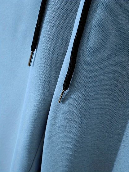 2-Piece Mens Balance Graphic Print Sweatshirt & Sweatpants Set - Sweatsuits with Loose Crew Neck, Drawstring Waist, Long Sleeve, and Outdoor Comfort