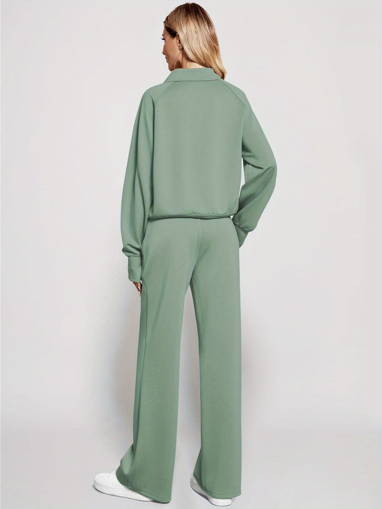 Women 2pcs Outfits Sweatsuit Oversized Sweatshirt Sweatpants Tracksuit Sweat Lounge Matching Set