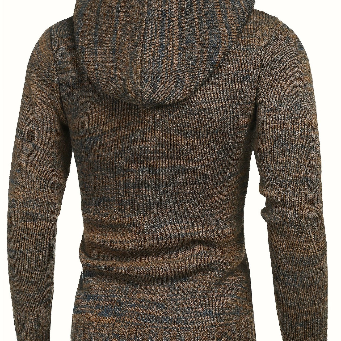 Men's Knitted Hoodies Pullover Casual Long Sleeve Turtleneck Sweaters